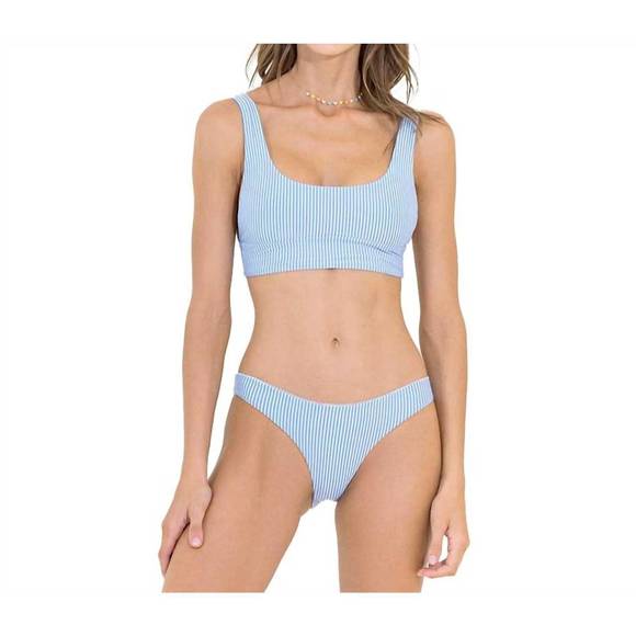 NEW MAAJI flirt thin-side bikini bottom in blue - Picture 1 of 2